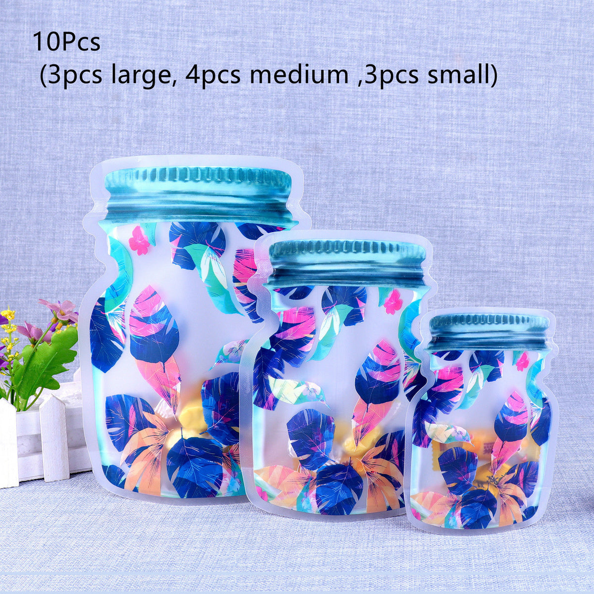 Stand-up Bottle Shape Airtight Food Preservation Moisture-proof Bag